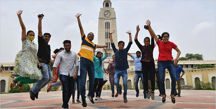 Students celebrating at BITS Pilani campus